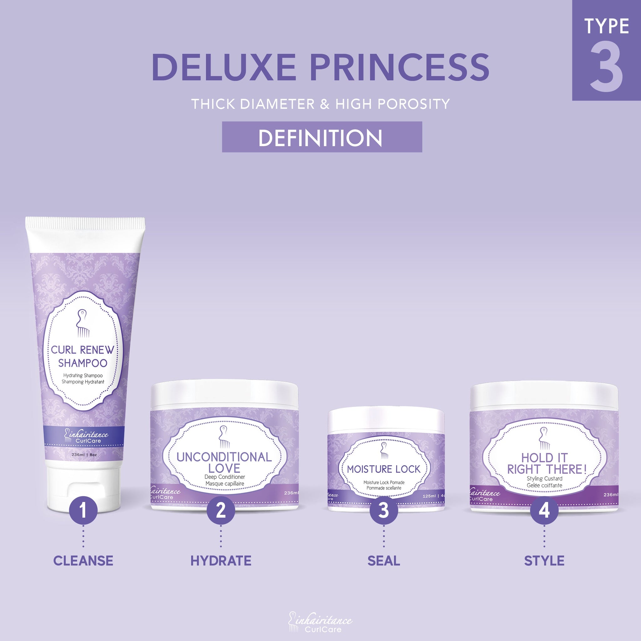 Curl ID Kit - Deluxe Princess Type 3 - Inhairitance Curl Spa