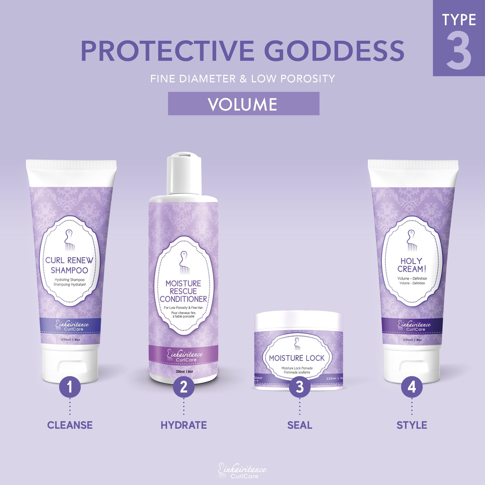 Curl ID Kit - Protective Goddess Type 3 - Inhairitance Curl Spa