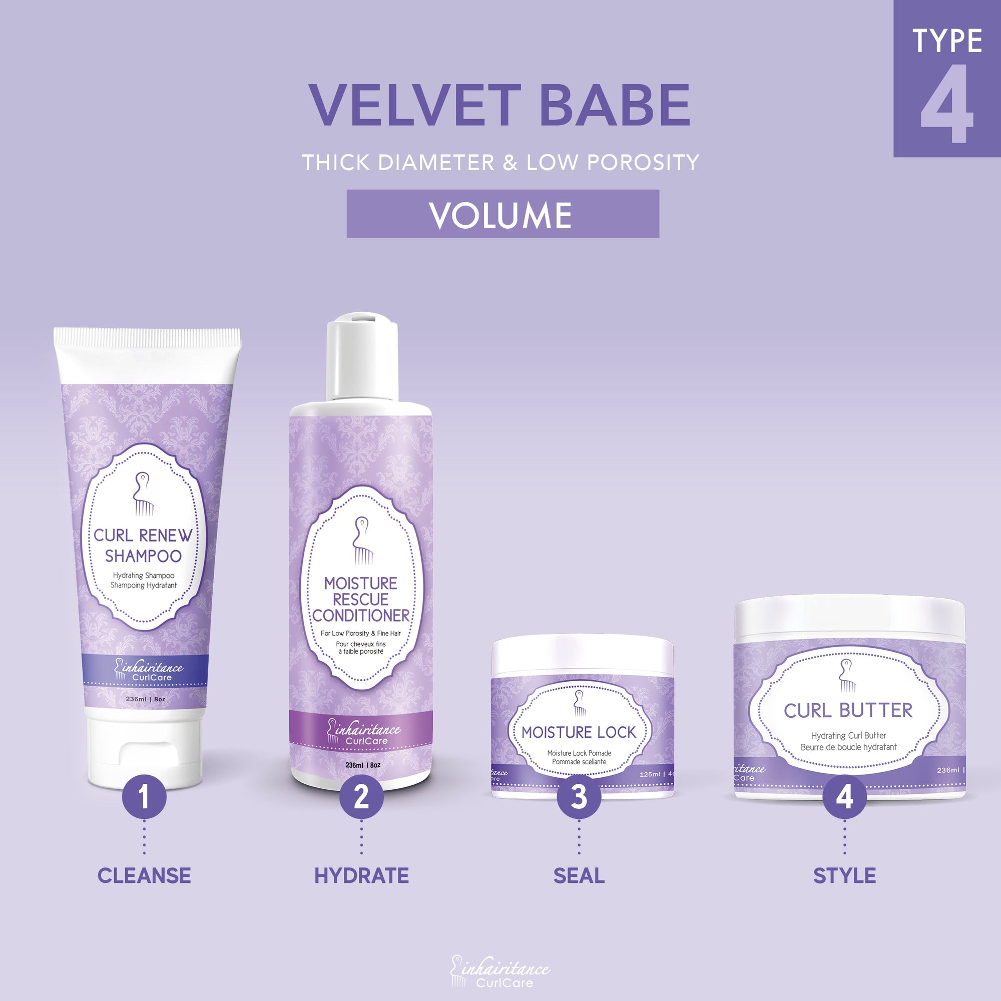 Curl ID Kit - Velvet Babe Type 4 - Inhairitance Curl Spa