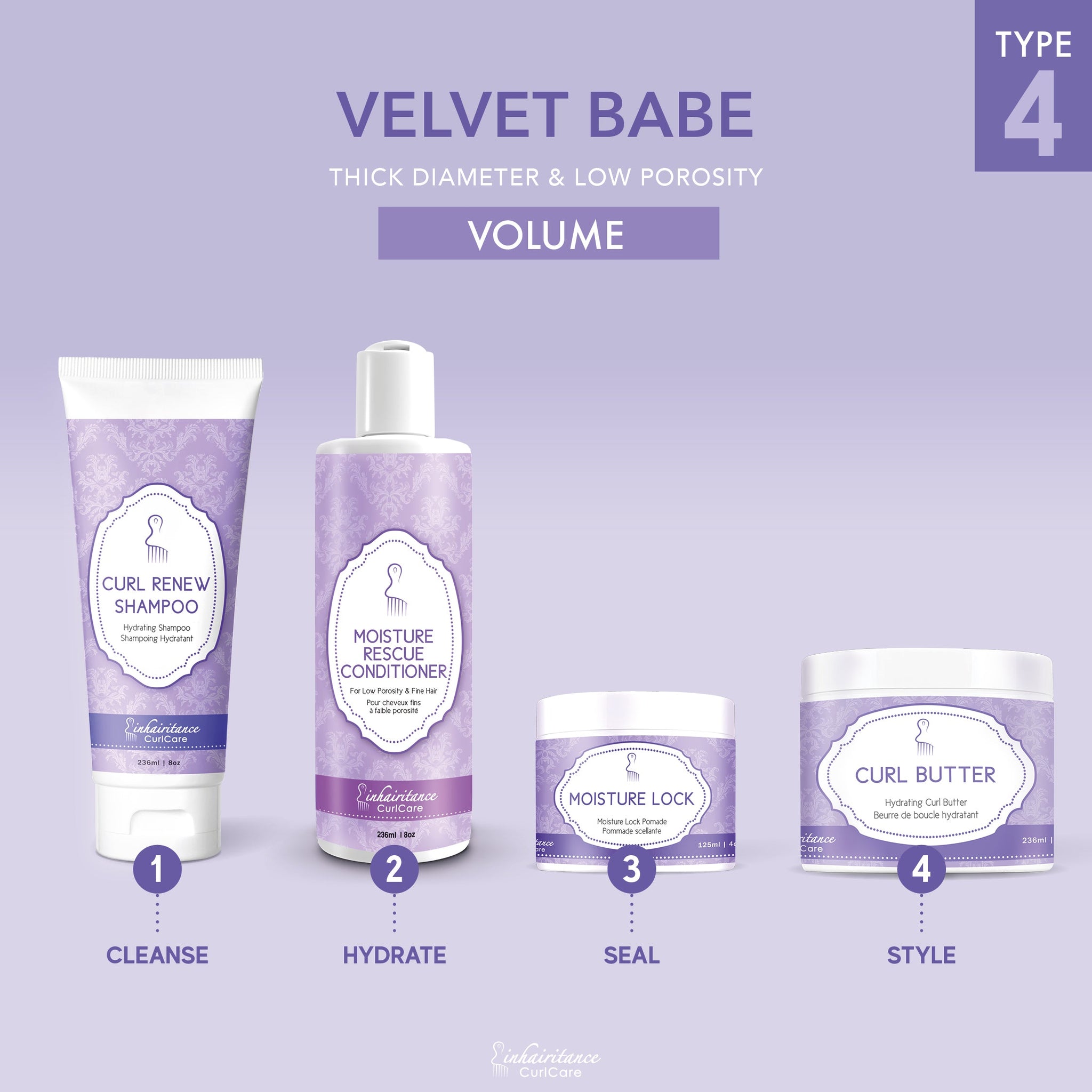 Curl ID Kit - Velvet Babe Type 4 - Inhairitance Curl Spa