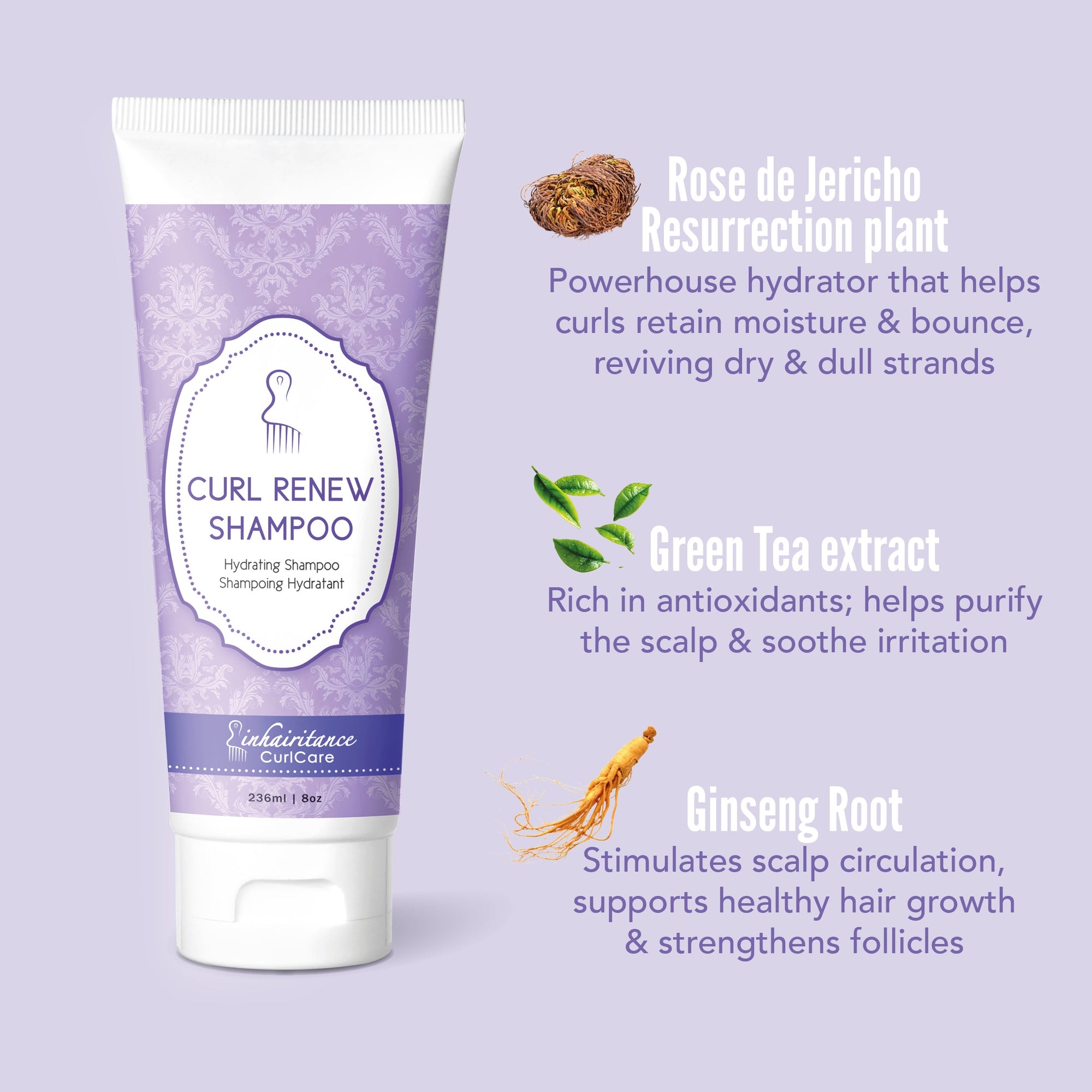 Curl Renew Shampoo (2oz) - Inhairitance Curl Spa