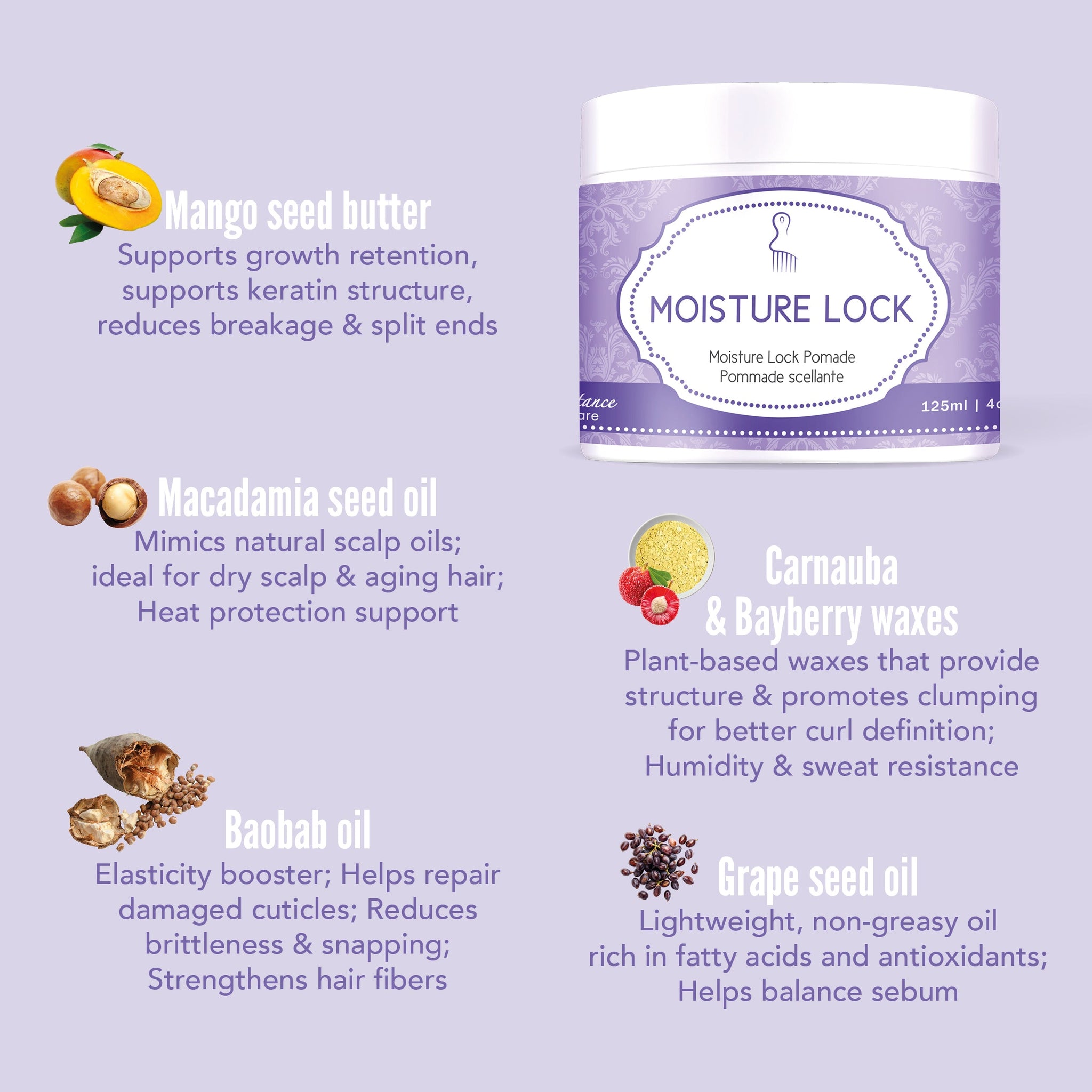 Moisture Lock Pomade (0.25 oz) - Inhairitance Curl Spa