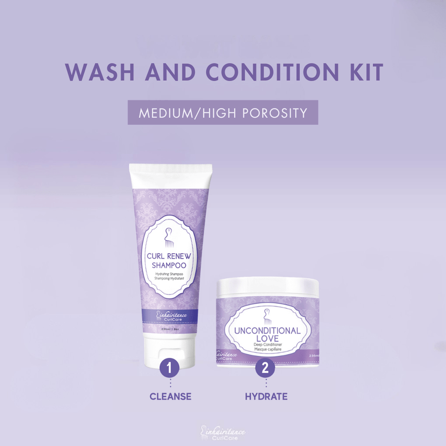 Wash and Condition Kit - Med to High Porosity - Inhairitance Curl Spa