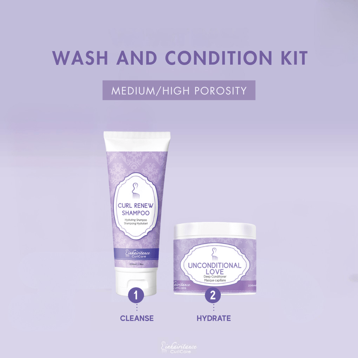 Wash and Condition Kit - Med to High Porosity - Inhairitance Curl Spa